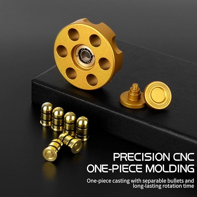 Roulette Fidget Spinner, Fidget Toys Adults Anxiety Relief Stress Relief Toy Desk Toys for Office for Adults Fidget Toys Teens Classroom (Gold)