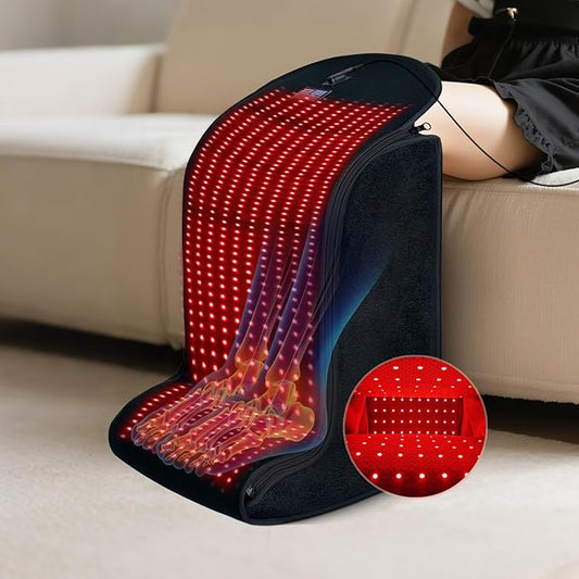 Red-Light-Therapy-Feet-Legs,2025 Upgraded 4 Modes for Legs Ankle,Infrared Light Therapy Consisting of 420 Dual Wavelength LED,Adjustable Power and Time Controller,13.8 * 11 * 18IN