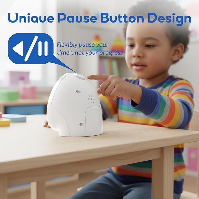 BellMan Visual Timer with Pause Button, 60 Minute Countdown Mercury Timer for Kids and Adults with Silent Operation, Study and Meetings Time Management Tool, Design for Home, Office and Gift,Astronaut