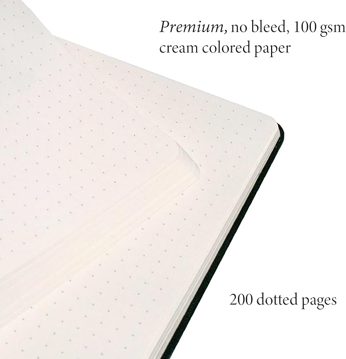 ANECDOTE. Hardcover Dotted Journal with Thick 100 gsm Paper A5 size (8.3 inches x 5.4 inches) - Daily Writing Notebook for Travel, School and Office Use - Diary Journal for Women and Men - Tie Dye