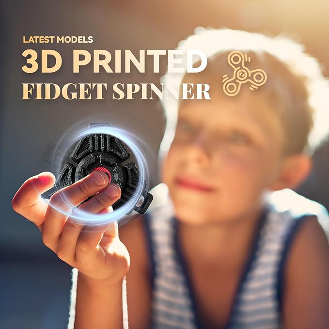 Latest Models 3D Printed Fidget Spinner, Multiple Rotation Modes，Long Spinning, Cool Silent, Small Mini Toys for Anyone Anxiety, Quiet Bearing