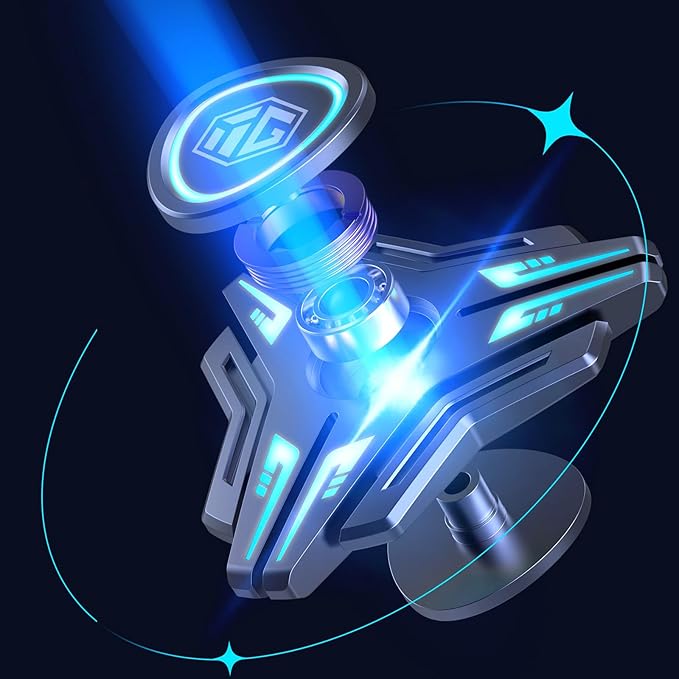 Fidget Spinners, Fidget Spinners Toy, Stress Anxiety ADHD Relief Figets Toy, Spinner Gifts for Adults and Teens, Cool Metal Finger Hand Toy with Luminous Light, Absorb Solar Light Then Release in Dark