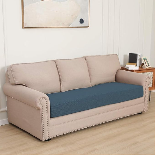 Easy-Going Stretch Cushion Cover Sofa Cushion Furniture Protector Sofa Seat Sofa Slipcover Sofa Cover Soft Flexibility with Elastic Bottom(Sofa Cushion, Bluestone)