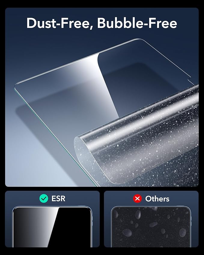 ESR 2 Pack Armorite Screen Protector for iPad A16 11th/10th Generation (11 Inch/10.9, 2025/2022), 9H Hardness Tempered Glass Film with UltraFit Tray, Military Grade, HD Clarity, Dust & Bubble Free