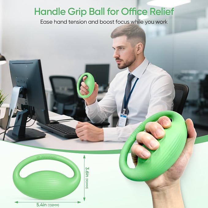 FitBeast Hand Exercise Ball Set–3 Pack Hand Squeeze Balls for Hand Therapy, Grip Strength, Finger & Wrist Training, Stress Balls for Adults, Ideal for Rehab, Arthritis, Carpal Tunnel