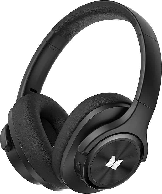Monster Mission 200 Bluetooth Headphones, Wireless Headphones with 3 EQ Modes, Low Latency HiFi Stereo Foldable Lightweight Headset, 60H Playtime,Deep Bass for Home Office Cellphone PC Ect