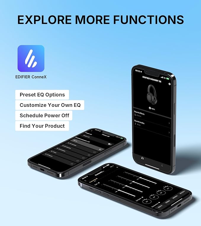 Edifier W800BT SE Wireless Over-Ear Bluetooth 5.4 Headphones - AI Call Noise Cancellation - 45H Playtime - Fast Charging - Dual Device- Game Mode - Foldable - White