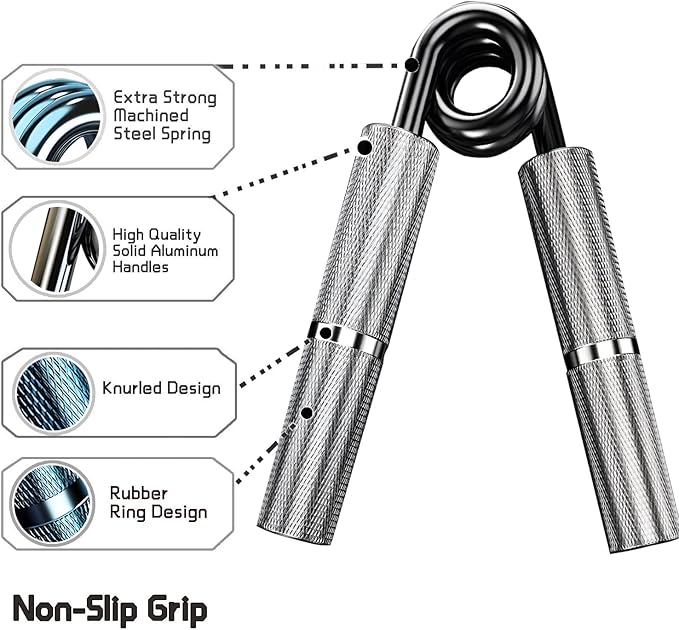 Hand Grip Exerciser Strengthener,Resistance Levels 50-450Lbs,Grip Strength Trainer,Non-Slip Gripper,Heavy Duty Grip Enhancer