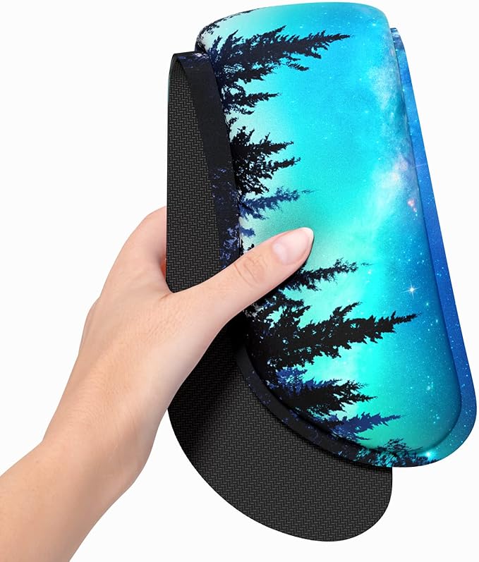 Dapesuom Enlarge Keyboard Wrist Rest, Memory Foam Wrist Cushion for Desk Mats Support, Cute Typing Pain Relief Keyboard Mouse Pad Rests Set with Non-Slip Base for Gaming Laptop Office Computer, Forest