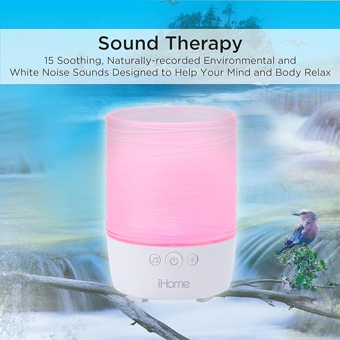 iHome Zenergy Candle Portable Bluetooth Meditative Light and Sound Therapy Candle with Candle Effect, Sound Therapy, and Breathing Guide