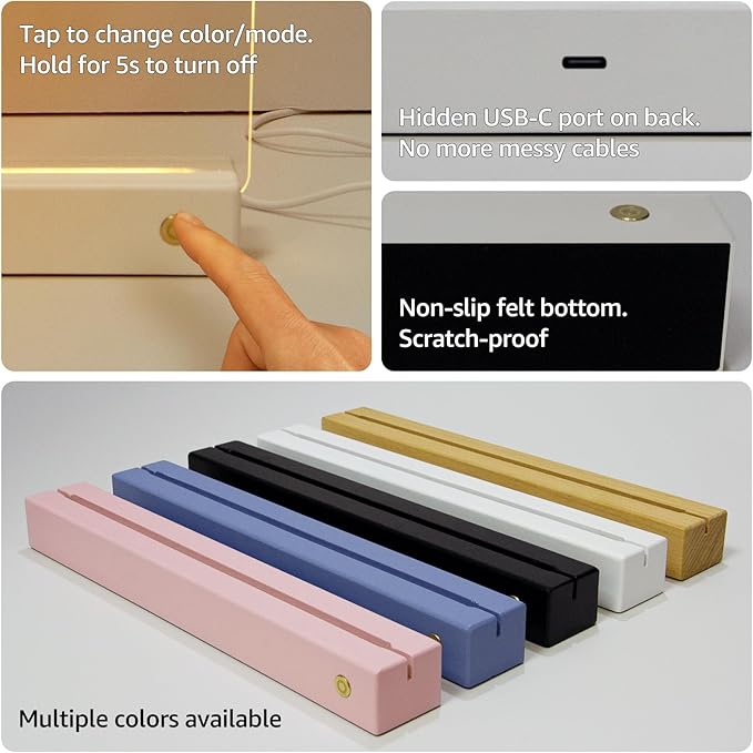 LED Note Board with 8 Colors，Acrylic Dry Erase Board with Light, Clear Monthly/Weekly Calendar, Led Drawing Board for Kids with Stand, 8 Markers, Adapter, Soft Cloth, Holiday Trend Gift (White)