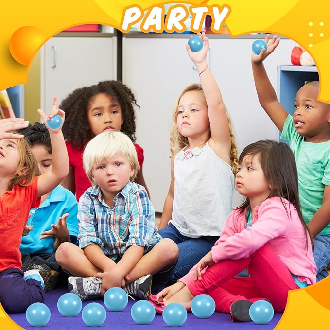 24 Pcs Light Blue Foam Stress Ball Squeeze Stress Relief Balls for Kids and Adults Hand Exercise Sensory Relief Toys for Anxiety ADHD Autism （Light Blue）