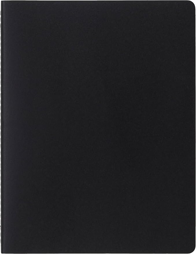 Moleskine Cahier Journal, Soft Cover, Large (5" x 8.25") Ruled/Lined, Black, 80 Pages (Set of 3)