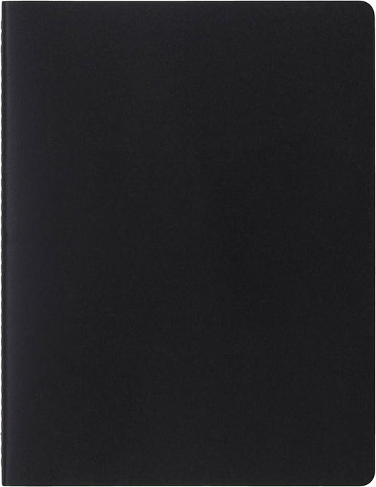 Moleskine Cahier Journal, Soft Cover, Large (5" x 8.25") Ruled/Lined, Black, 80 Pages (Set of 3)