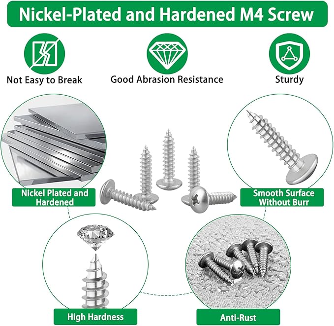 300PCS White Cable Clamps Assortment Kit, Nylon Plastic R-Type 6 Sizes 3/16'' 1/4'' 3/8'' 1/2'' 3/4'' 1'' Cable Mounting Wire Clips Fastener with M4 Screws for Wire Management