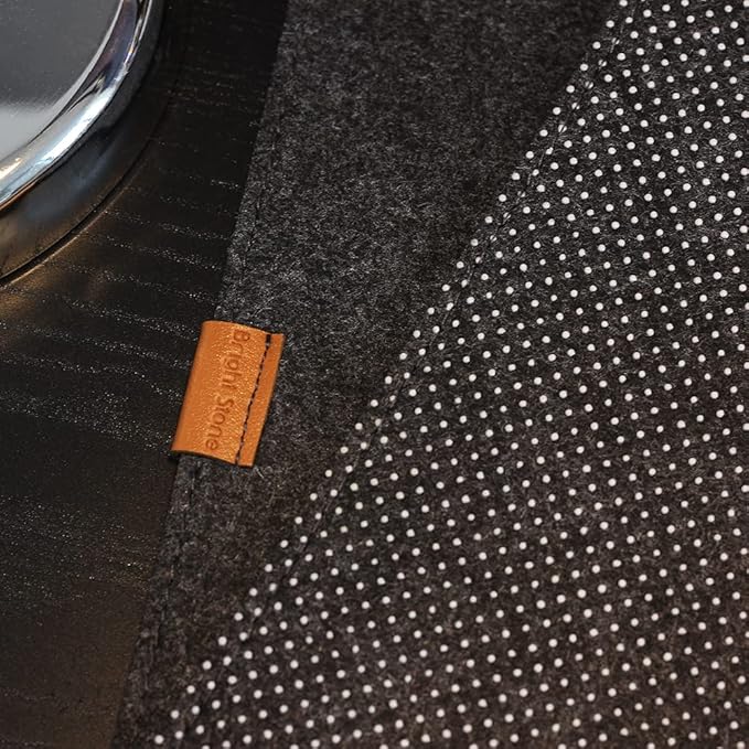 Bright Stone Felt Desk Mat,Non-Slip Mouse Pad, 35.4"x15.7" Office Supplies Desk Protector, Desk Accessories for Home and Office (Black)