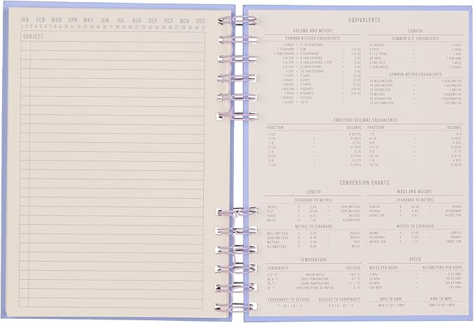 DesignWorks Ink Standard Issue Notebook No. 12 – 6" x 8.25" Undated Daily Planner & Writing Journal, 192 Lined Pages, Elastic Pen Holder, Small Notebook for Work & Journaling - Lavender/Periwinkle