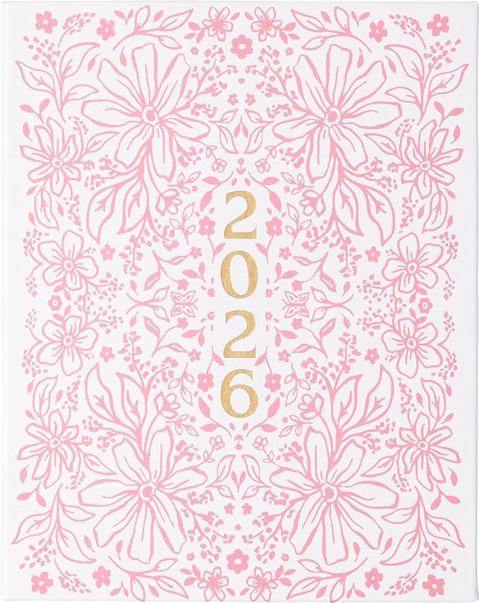 Eccolo 2025-2026 Large Agenda Planner, 18 Month, Yearly, Monthly & Weekly Pages, Habit & Gratitude Tracker (Hard-Cover- 8 x 10")