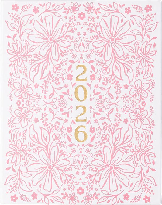 Eccolo 2025-2026 Large Agenda Planner, 18 Month, Yearly, Monthly & Weekly Pages, Habit & Gratitude Tracker (Hard-Cover- 8 x 10")
