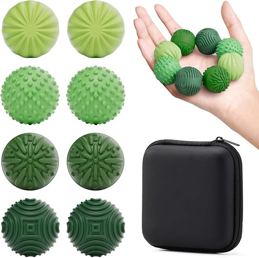 Silicone Magnetic Balls Fidget Toys for Adults & Teens,8PCS Stress Relief Sensory Toys for Autism ADHD Anxiety,Fun Textures Gadgets,Office Desk Toy,Stocking Stuffers for Women Men Teen Gifts