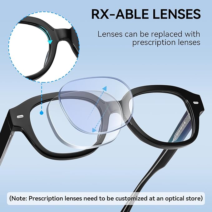 Dollger Blue Light Blocking Glasses For Woman Square Men Rectangle Computer BlueLight Glasses Non-Prescription Glasses