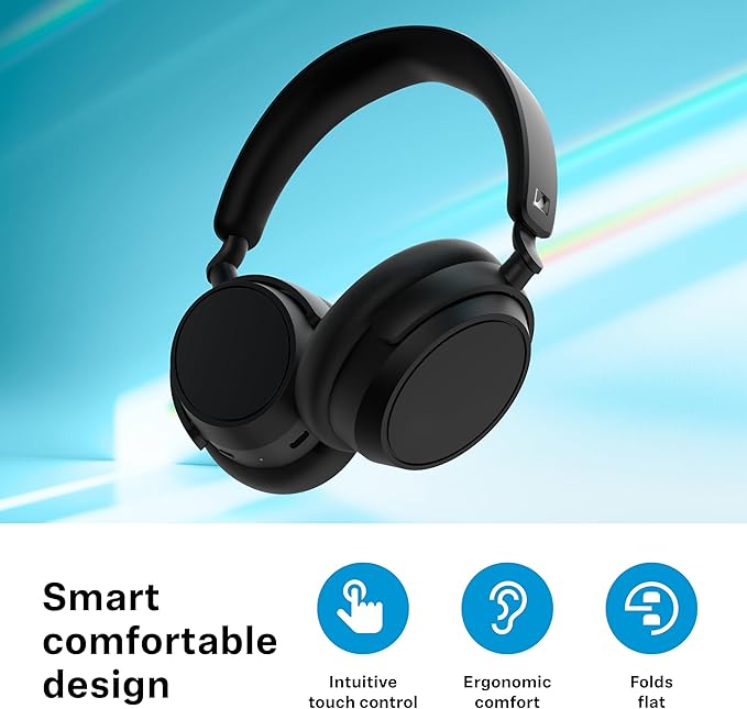 Sennheiser ACCENTUM Plus - Wireless Bluetooth Headphones, Quick-Charge Feature, 50-Hr Battery Playtime, Adaptive Hybrid ANC, White
