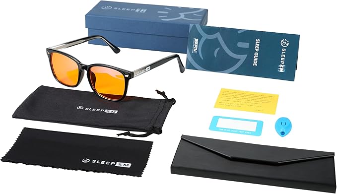 Blue Light Blocking Glasses for Women + Men - Better Sleep + Anti Eye Strain Protection - Computer Screens & Gaming