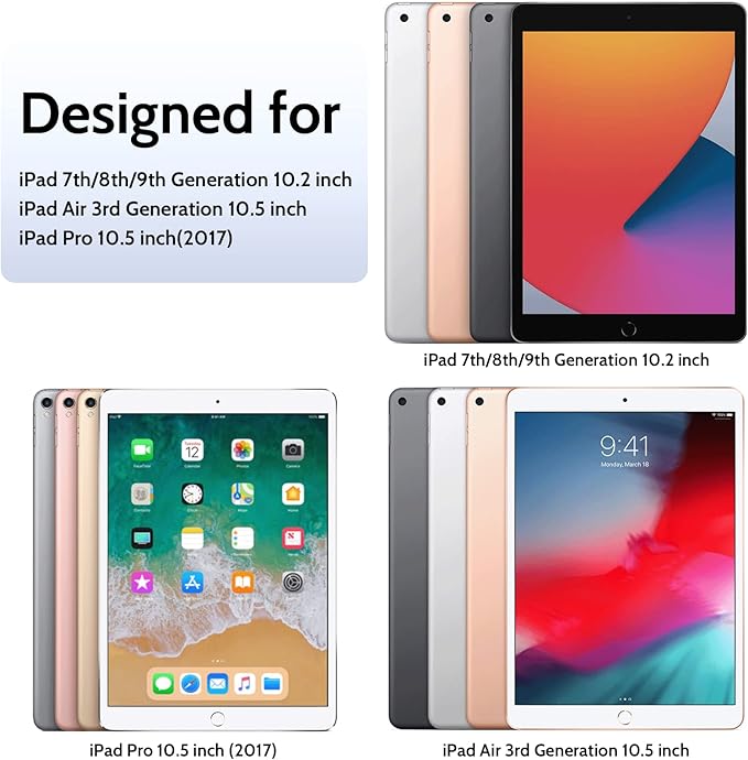 2 Pack Magnetic PaperFilm for iPad 9th & 7th Generation, iPad Air 3 & iPad Pro 10.5in - 10.2 Inch Feel Like Writing/Drawing on Paper, Removable Matte Anti-Glare Blue Light Screen Protector