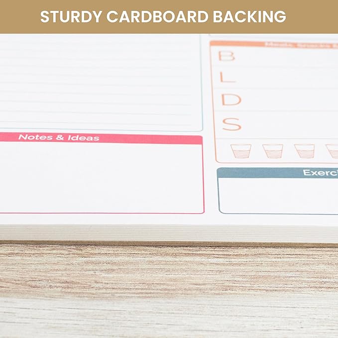 bloom daily planners Family Daily Planning System Tear Off to Do Pad - Undated Planning Sheets - 8.5" x 11" - Floral Dots