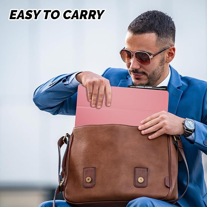 Small Portable White Board Dry Erase Notebook, 9" x 12" Double Sided Folding Whiteboards with 3 Pens, A4 Reusable Notebook with Storage Mesh Bag for Study, Meeting, Draft, Notes, Doodling