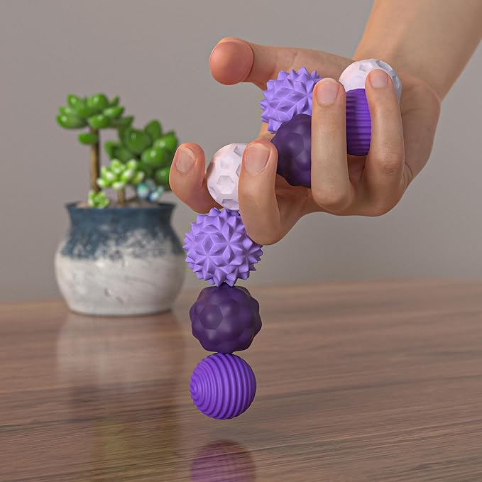 Fidget Magnetic Balls Toys, 8Pcs Silicone Sensory Stress Relief Toys for Adults,Teens with Autism, Anxiety, Quiet Executive Desk Magnet Ball for Office,Stocking Stuffers for Womens Gifts