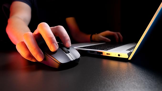 Turtle Beach Pure Air - Ultra-Light Wireless Ergonomic RGB Gaming Mouse, 26K DPI Optical Sensor, 125 Hour Battery, Dual Wireless System, Titan Optical Switches, Bluetooth, RGB Illumination - Black