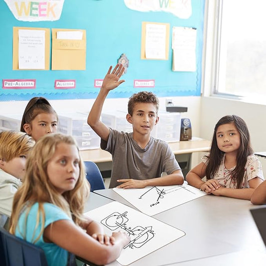 6 Pack Small Dry Erase Boards Classroom Pack 12 x 9 Inch Double Sided Mini White Boards Portable Dry Erase LapBoards for Teacher Supplies with 6 Erasers and 6 Markers