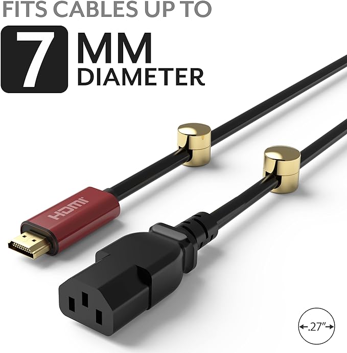 Cable Anchors for Desk Organization Gold | Premium Aluminum Cord Organizers | Charger + Cable Management Clips for Home & Office | Stylish, Sturdy, & Functional | (3 Pack)