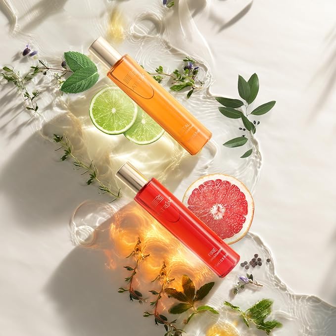 Fire + Metal Essential Oil Roller Set – Botanical Skincare & Focus Blend Duo – Aromatherapy for Hydration, Energy & Daily Reset Rituals – 0.5 Fl Oz (Pack of 2)