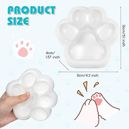 Big Cat Paw Taba Squishy Squeeze Toy, 5-inch Cute Silicone Sticky Taba Squishy, Squeeze Toys for Stress Relief and Anxiety Relaxing, Decompression Toys, Gifts for Kids/Adult