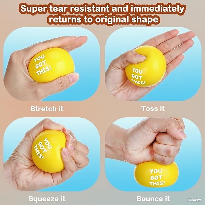 10/50/100 PCS Custom Stress Balls with Logo Text Personalized Stress Balls Bulk for Adults Relief Encouraging for Office,School,Events (Round Stress Ball)