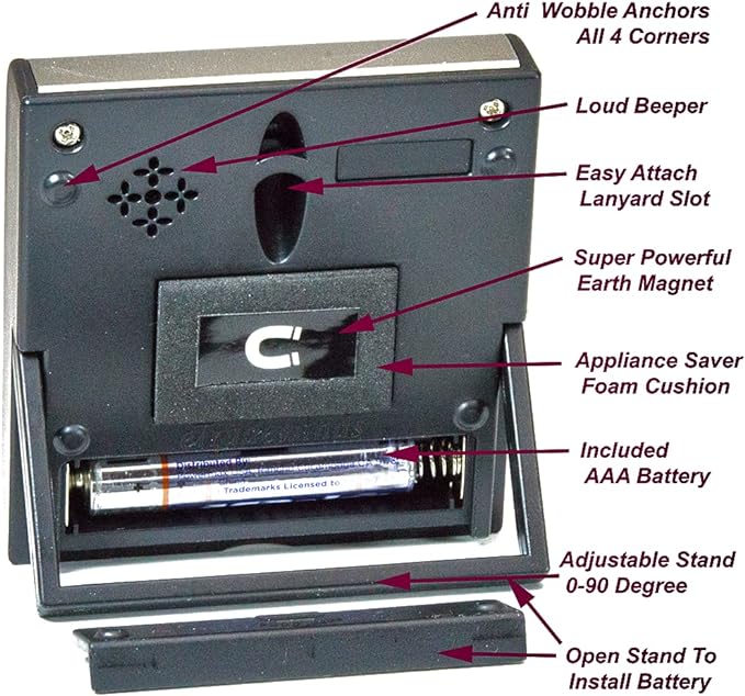 Elegant Digital Kitchen Timer, Stainless Steel Model eT-23, Super Strong Magnetic Back, Loud Alarm, Large Display, Auto Memory, Auto Shut-Off by eTradewinds