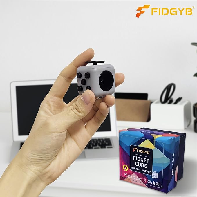 Cube Fidget Stress Relief Toy for Adults & Kids, Smooth, Quiet Sensory Toy for Anxiety, Focus & ADHD Idea[LGB]