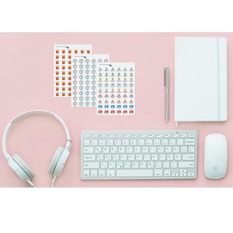 Book Icon Planner Sticker / 110 Dot Icon Vinyl (1/3”) / Club Read Reading Me Time Self Care Homework School Student/Essential Productivity Life/Bullet Bujo Journal (One Sheet, Ocean)