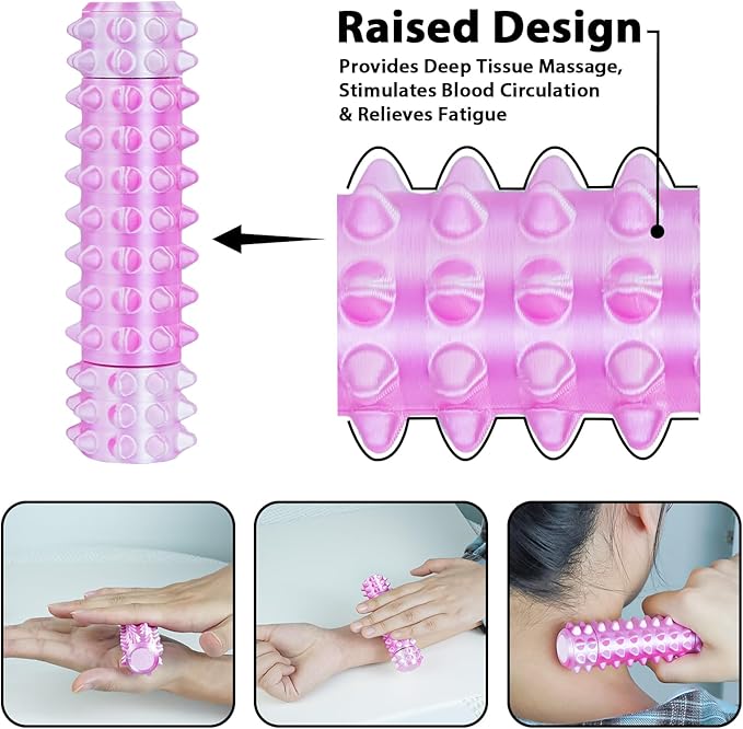Little Pain Stim Ouchies Fidget Toys for Adults,3D Printed Spiky Pain Stim, Sensory Fidget for Stress & Anxiety Relief, ADHD, Autism,Office Desk Toys, Gifts for Men & Friends (Pink)