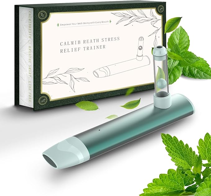 Portable Breath Balancer 3 Minutes of Quick Decompression and Sleep aid,Relieves Anxiety and Improves Focus,Sports Recovery Artifact & Corporate Health Gift & Family Mindfulness Gift (Light Green)