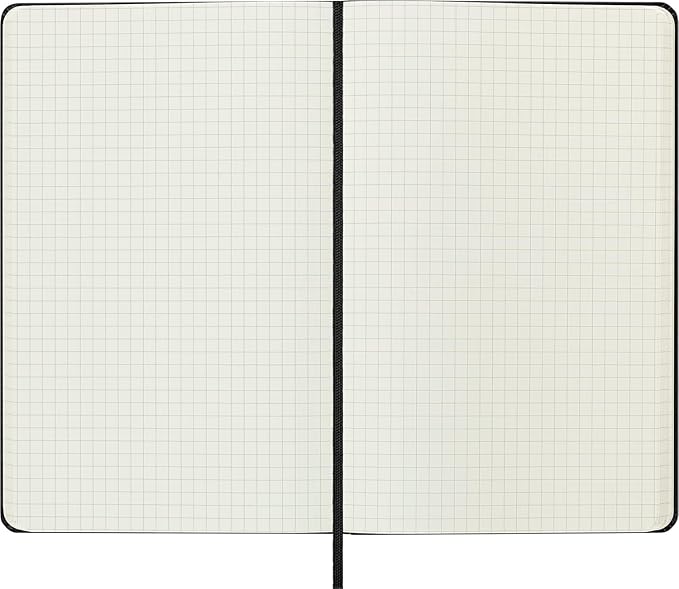 Moleskine Classic Notebook, Large, Squared, Black, Hard Cover (5 x 8.25)