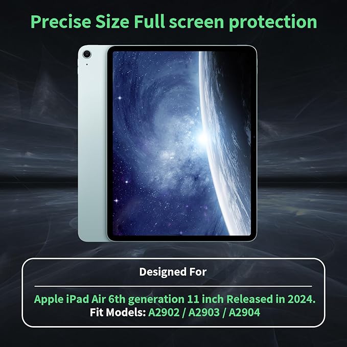 Nano Privacy Screen Protector Compatible with iPad Air 11 M2/M3 (6/7th Generation,2024/2025) , Anti-Glare Blue Light Film Anti-Spy Filter, Bubble-Free Shield Easy Install Guard Removable Cover