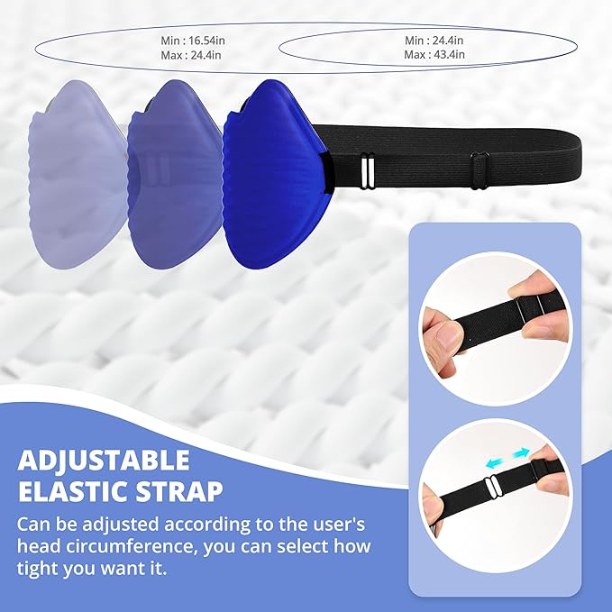 3D Kids Sleep Eye Mask: 3D Contoured Cup Sleeping Masks, Blindfold Sleep Eye Cover with Adjustable Strap, Memory Foam Lightweight Night Eyeshade for Boys Girls Teens (Royal Blue)