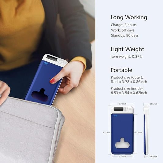 ySky Cell Phone Lock Box with Timer,Portable Timed Phone Lock Box for iPhone and Android Phones, Self-Control Timer Phone Locker to Help Kids,Students Focus Back,(Dark Blue)