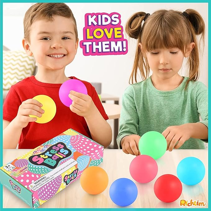 Slow Risng Stress Balls 8 Pack, Stretchy Fidget Toys for Anxiety Relief, Pull Stretch Squishy Toys for Kids Teens Adults, Fidgets for Classroom Prize, Sensory Hand Exercise Tool