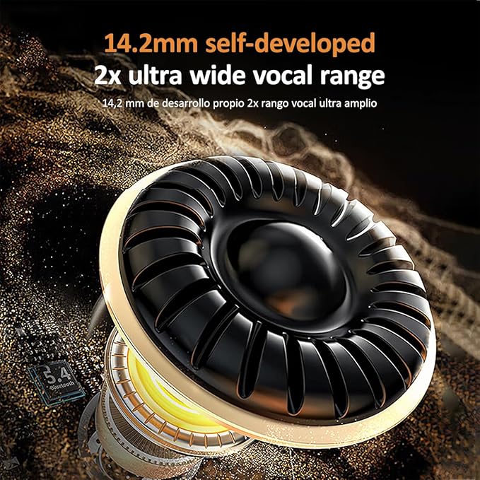 MINISO Al Translation True Wireless OWS Headphones MS156, Support 135 Languages & Accents Bluetooth Open Ear Earphones, Long Battery Life HiFi Stereo Sound Wireless Earhooks Headset for Sport (Cream)