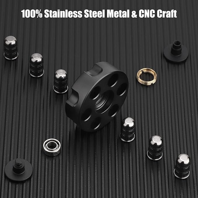 Fidget Spinner Toy for Adults Kids, Cool Black Alloy Hand Finger Spinner, Stress Relief Anti Anxiety Fidget Cube Fidget Toy, Sensory Spinning Desk Toys Gifts Party Favors