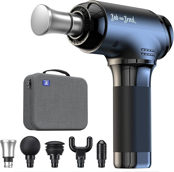 BOB AND BRAD T2 Max Massage Gun Deep Tissue with Metal Head, Professional Muscle Massage Gun Portable Percussion Electric Massager for Athletes for Home Gym Pain Relief